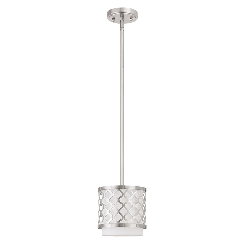 Arabesque Mini Pendant in Brushed Nickel