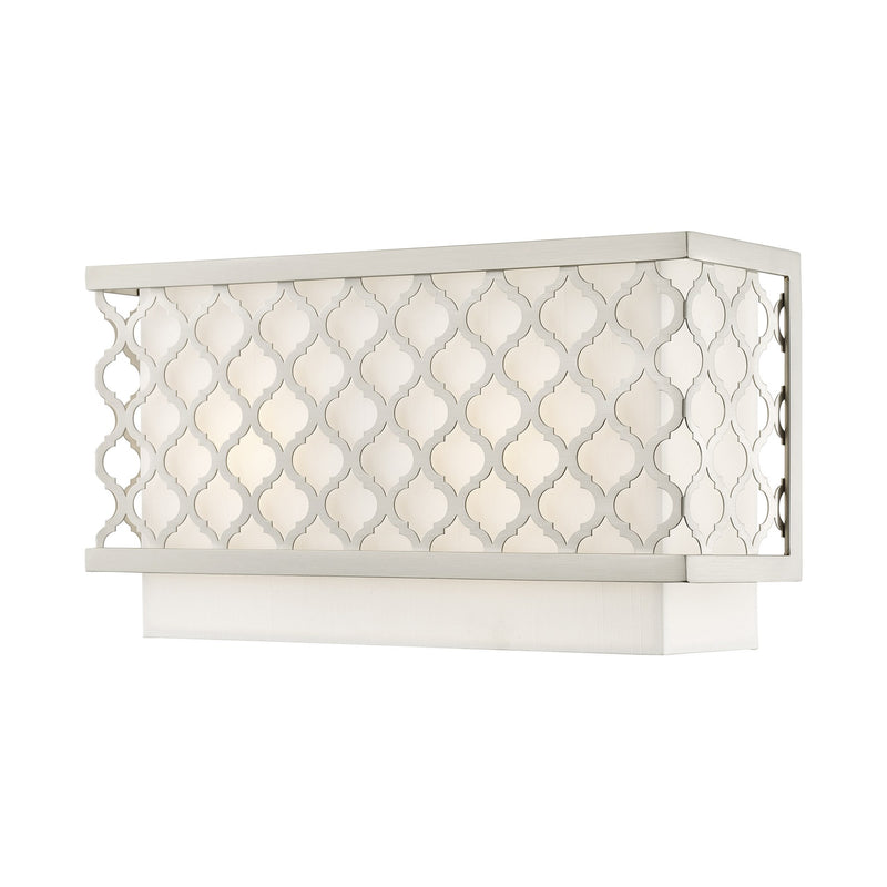 Arabesque 2-Light 13" ADA Wall Sconce in Brushed Nickel