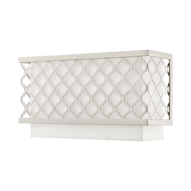 Arabesque 2-Light 13" ADA Wall Sconce in Brushed Nickel