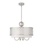 Arabesque 18" Chandelier in Brushed Nickel