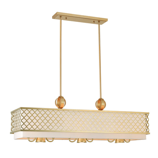 Arabesque Linear Chandelier in Soft Gold