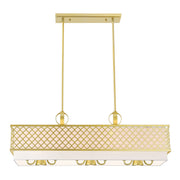 Arabesque Linear Chandelier in Soft Gold