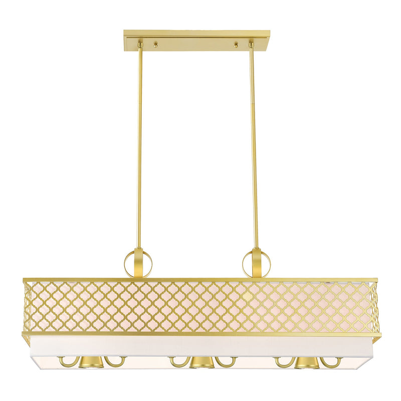 Arabesque Linear Chandelier in Soft Gold