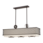 Arabesque Linear Chandelier in English Bronze