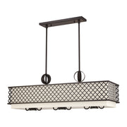 Arabesque Linear Chandelier in English Bronze