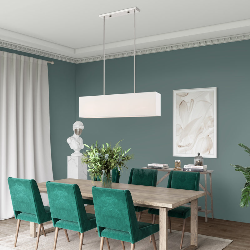 Summit 4-Light Linear Pendant in Brushed Nickel