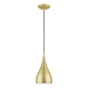 Amador Mini Pendant in Soft Gold with Polished Brass Accents
