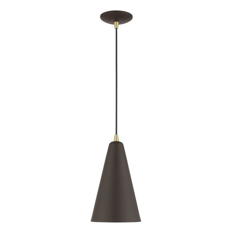 Dulce Mini Pendant in Bronze with Antique Brass Accents