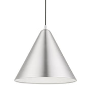 Dulce Pendant in Brushed Aluminum with Polished Chrome Accents