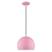Metal Shade Mini Pendants 10" Dome Mini Pendant in Shiny Pink