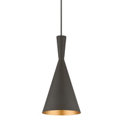 Waldorf Mini Pendant in Bronze with Antique Brass Finish Accents