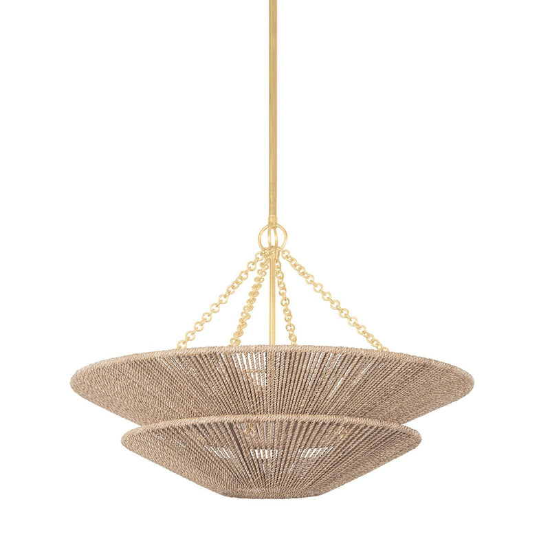 Tropea 6-Light Pendant in Gold Leaf
