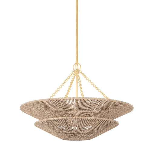 Tropea 6-Light Pendant in Gold Leaf