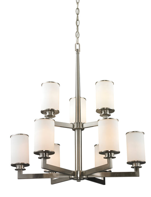 Savannah 9 Light 29" Chandelier in Brushed Nickel