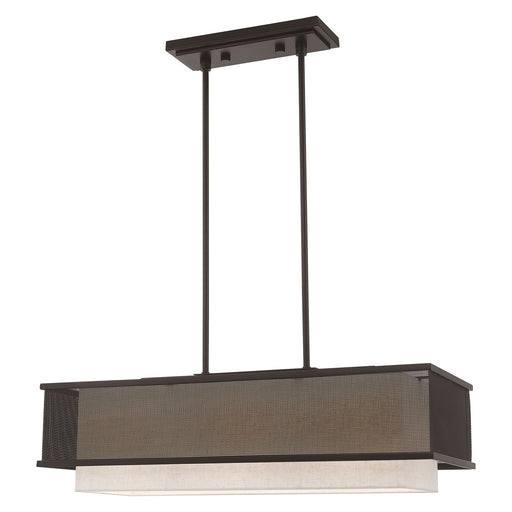 Braddock 3-Light Linear Pendant in Bronze