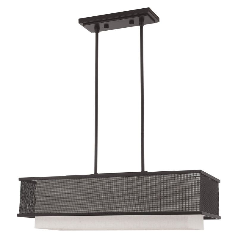 Braddock 3-Light Linear Pendant in Bronze