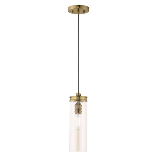Devoe Mini Pendant in Antique Brass