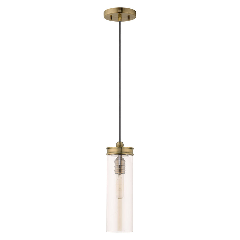 Devoe Mini Pendant in Antique Brass