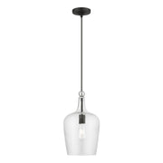 Avery Pendant in Black with Brushed Nickel Accents