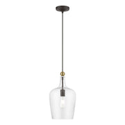 Avery Pendant in Bronze with Antique Brass Accents