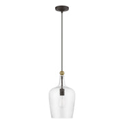 Avery Pendant in Bronze with Antique Brass Accents