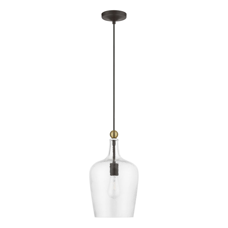 Avery Pendant in Bronze with Antique Brass Accents