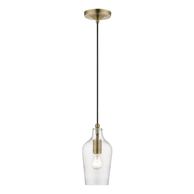 Avery Mini Pendant in Antique Brass