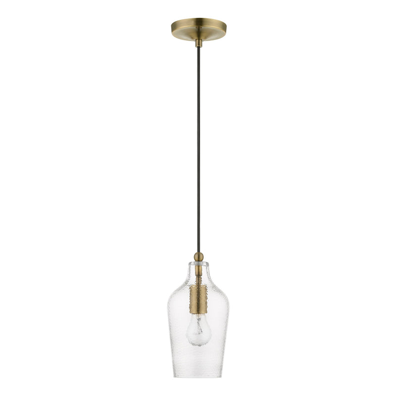 Avery Mini Pendant in Antique Brass
