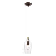 Avery Mini Pendant in Bronze with Antique Brass Accents