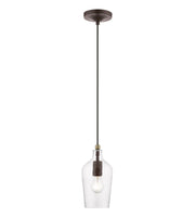 Avery Mini Pendant in Bronze with Antique Brass Accents