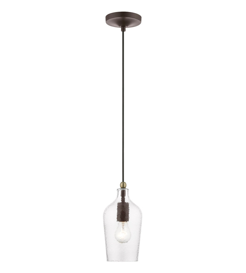 Avery Mini Pendant in Bronze with Antique Brass Accents