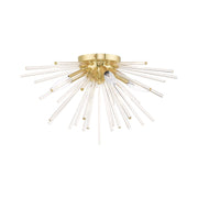 Utopia 4-Light Flush Mount in Satin Brass