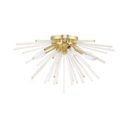 Utopia 4-Light Flush Mount in Satin Brass