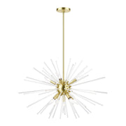 Utopia 9-Light Large Chandelier in Satin Brass