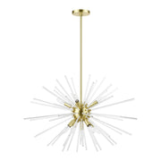 Utopia 9-Light Large Chandelier in Satin Brass