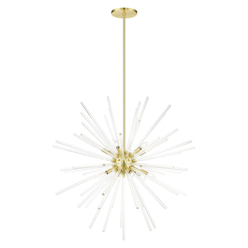 Utopia 12-Light Extra Large Foyer Chandelier in Satin Brass