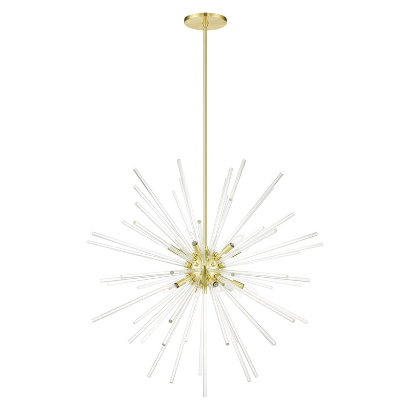 Utopia 12-Light Extra Large Foyer Chandelier in Satin Brass