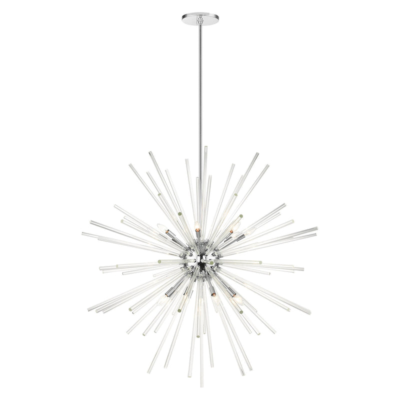 Utopia 16-Light Grande Foyer Chandelier in Polished Chrome