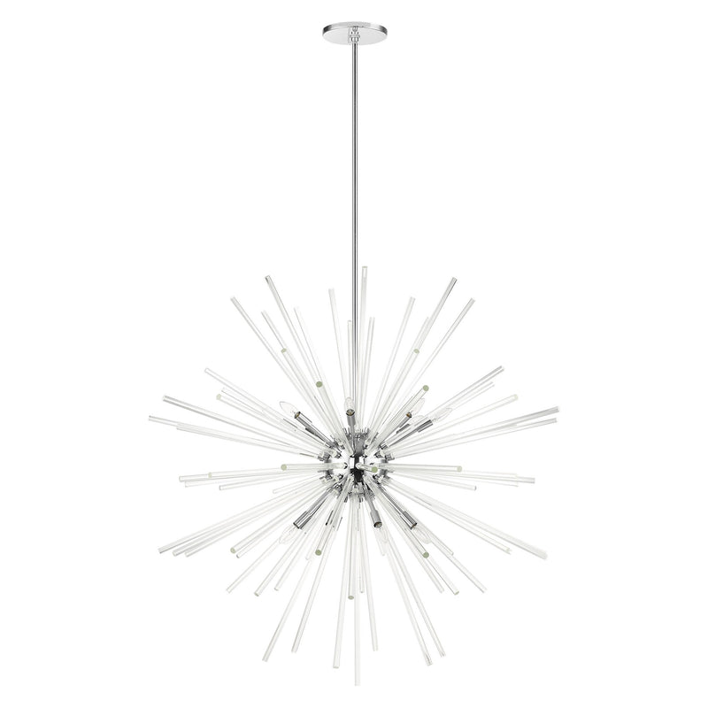 Utopia 16-Light Grande Foyer Chandelier in Polished Chrome