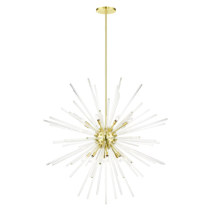 Utopia 16-Light Grande Foyer Chandelier in Satin Brass