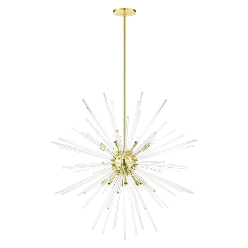 Utopia 16-Light Grande Foyer Chandelier in Satin Brass