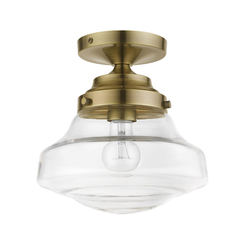 Avondale Semi-Flush Mount in Antique Brass