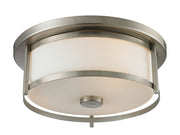 Savannah 2 Light 13.75" Flush Mount in Brushed Nickel