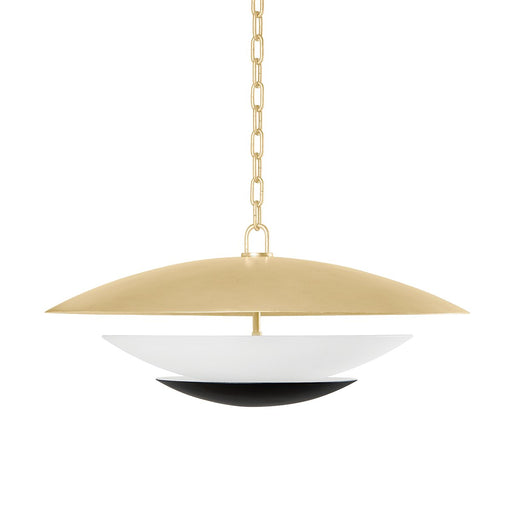 Adara 4-Light Pendant in Vintage Gold Leaf / Soft Black