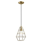 Bedford Pendant in Antique Brass