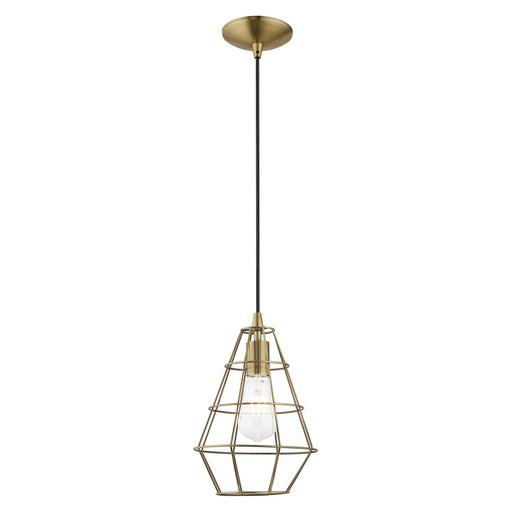 Bedford Pendant in Antique Brass
