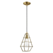 Bedford Pendant in Antique Brass