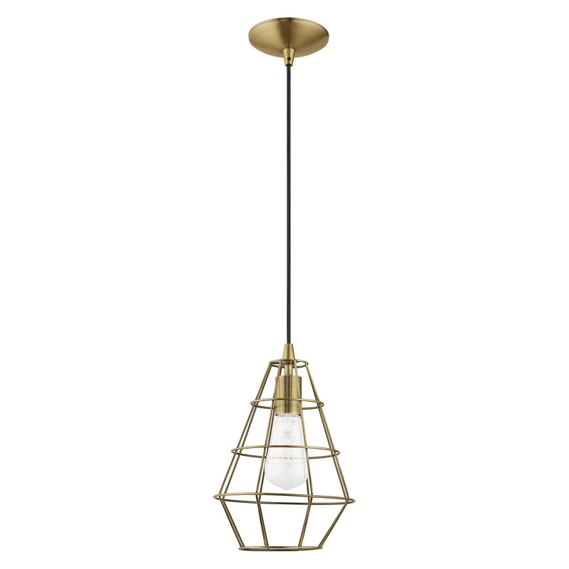 Bedford Pendant in Antique Brass