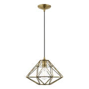 Knox 13.5" Pendant in Antique Brass