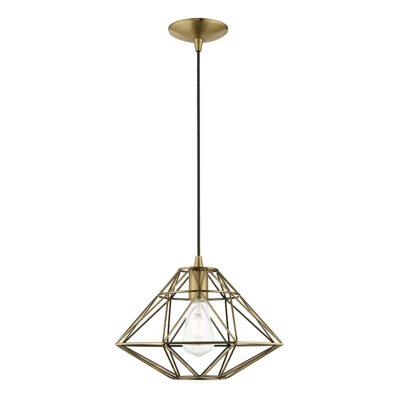 Knox 13.5" Pendant in Antique Brass